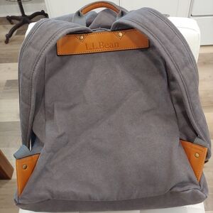 L.L. Bean Gray and Tan  Backpack